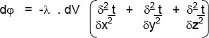 Ecuación general de la conducción de calor en el espacio, en régimen variable