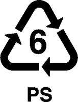 Simbolo reciclado poliestireno